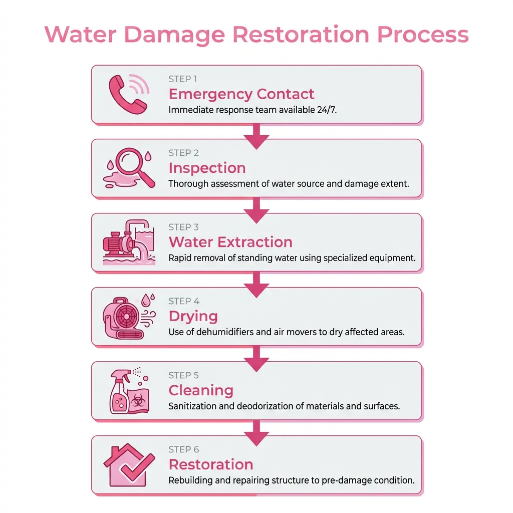 BestDry's 4-step water damage restoration process for Carnation, WA homes