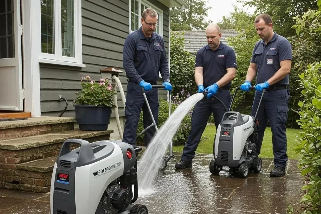 Professional BestDry restoration crew working on water damage cleanup in a Snoqualmie Valley home