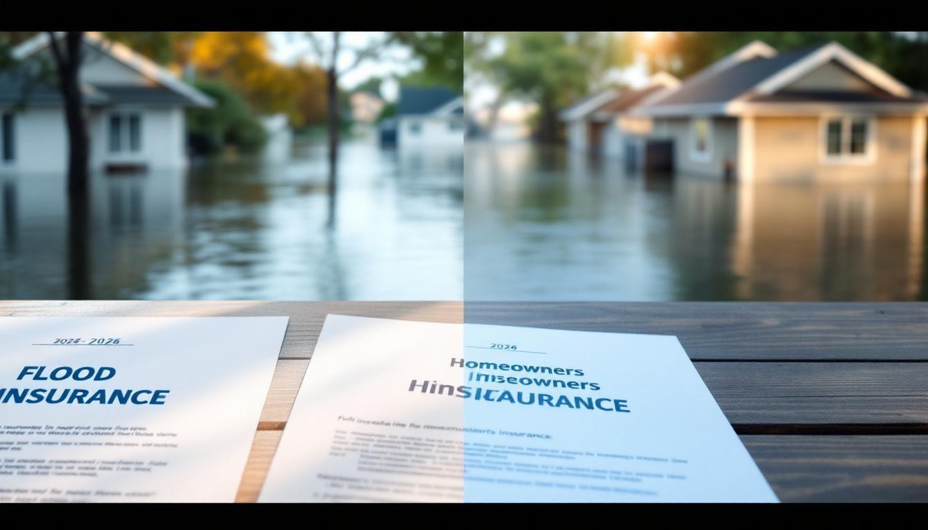Homeowner reviewing insurance documents after experiencing water damage