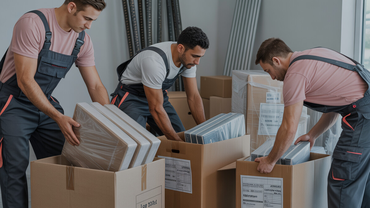 Professional restoration team packing household items - BestDry Packout Services Washington